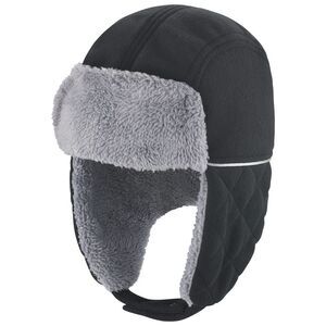 Result Winter Essentials Unisex Adult Ocean Trapper Hat / Black/Gray